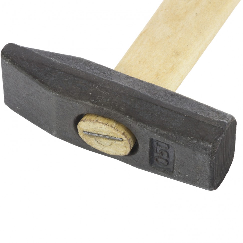 Молоток слесарный, 500 г, квадратный боек, деревянная рукоятка (10270)