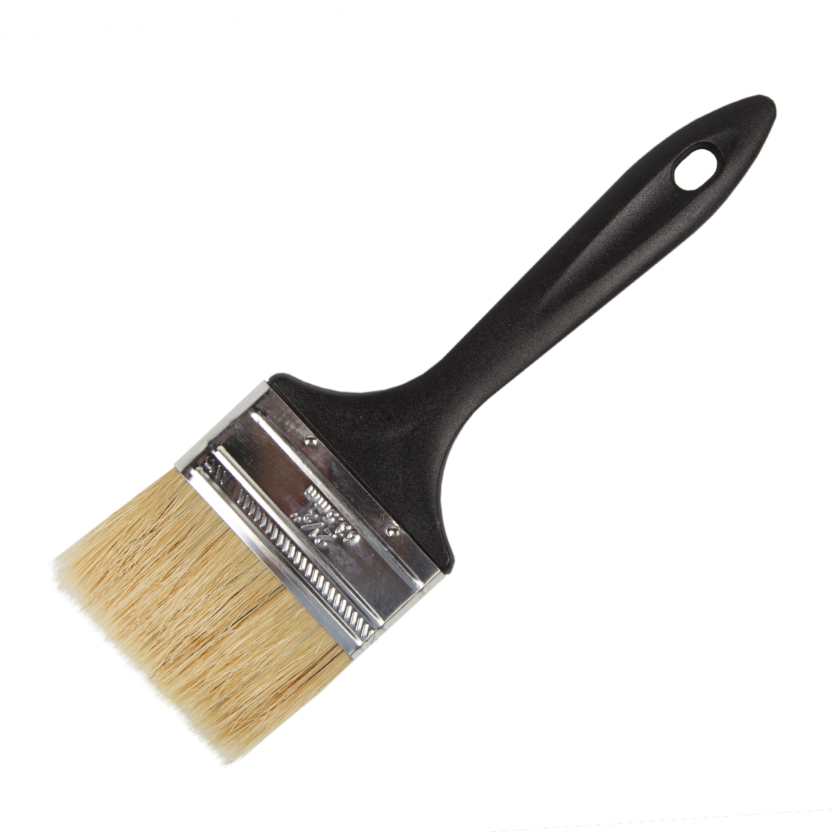 Кисть плоская №2,5/63 мм  (12/480) натур. щетина, пласт.ручка "krafor" 003-0025