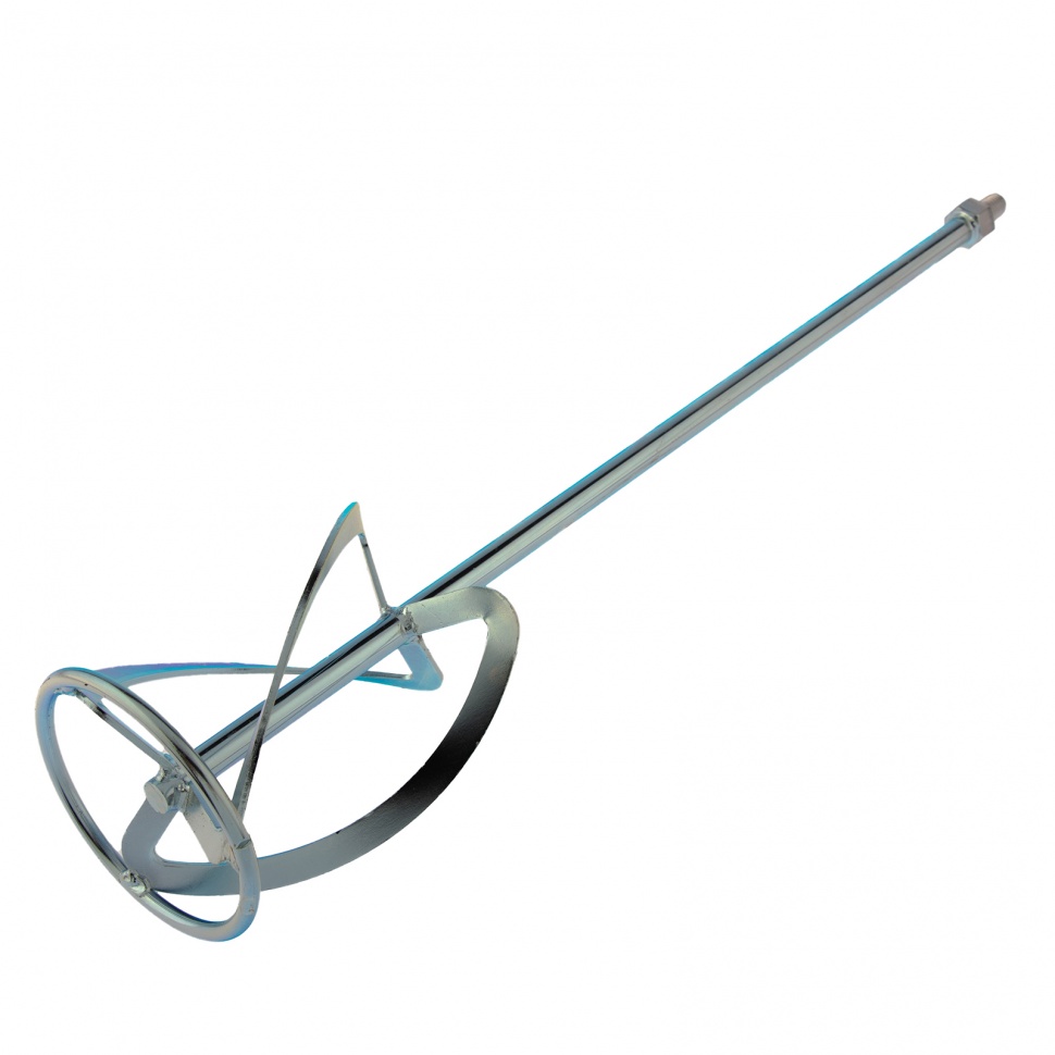 Насадка для миксера, для легких растворов, 120 х 590 мм, оцинкованная, хвостовик резьба М14 Сибртех (848977)