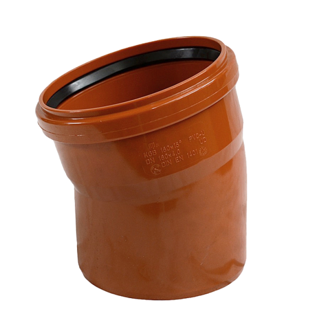 Отвод 15° для нар.канализации d=110 мм SINIKON УНИВЕРСАЛ