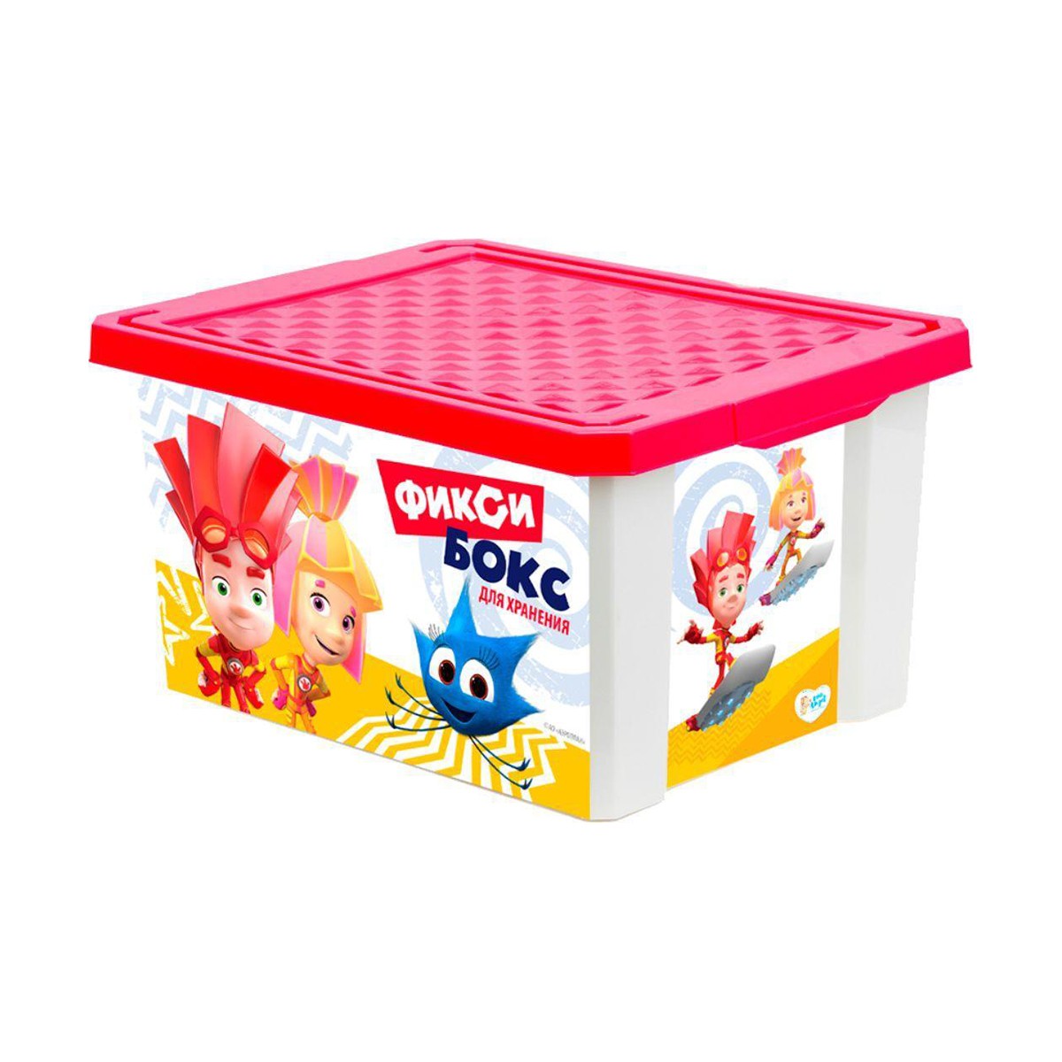 Ящик для игрушек "фиксики" 17 л (красный) (1/12) "little angel"  la1319кр
