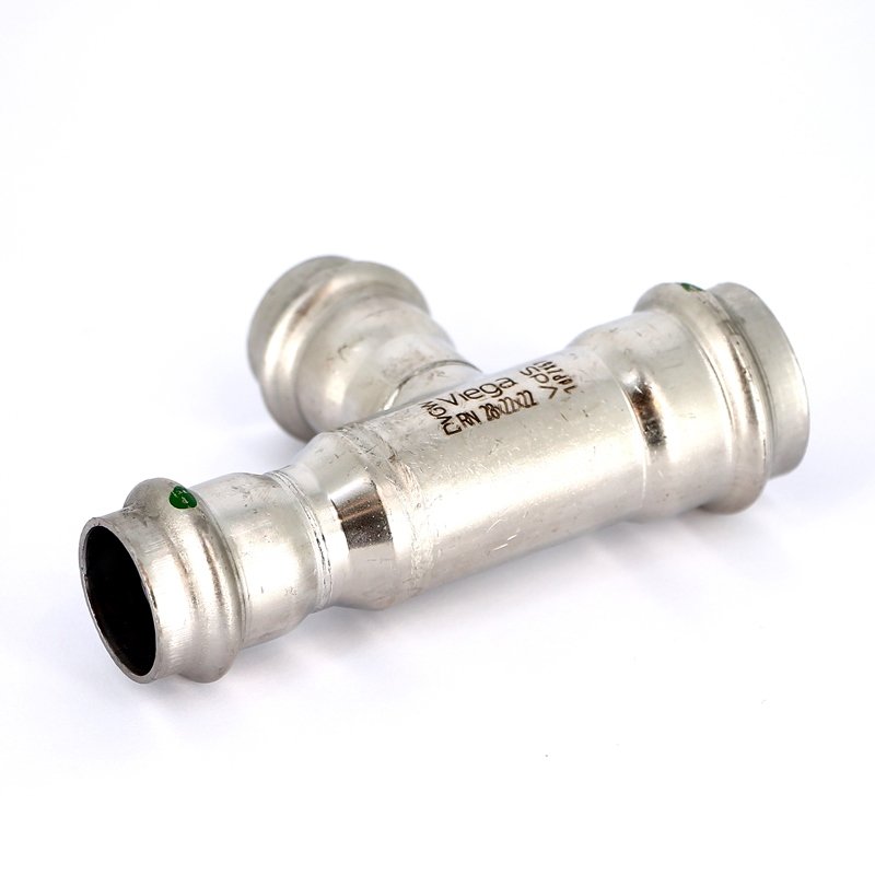 Тройник пресс 28х22х22 нержавеющая сталь Sanpress Inox VIEGA