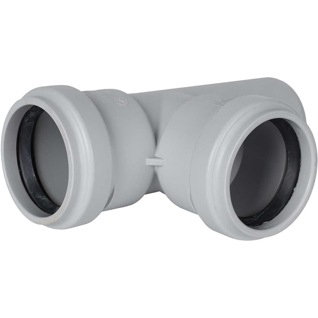 Тройник 87,5° канализационный бесшумный D = 58 x 58 мм STOUT