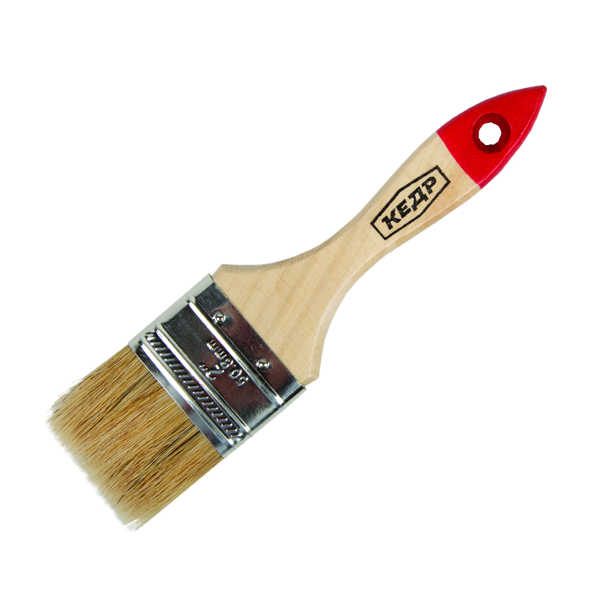 Кисть плоская  №2 /50 мм  (12/720) натур.щетина, дерев.ручка "кедр"  006-4020