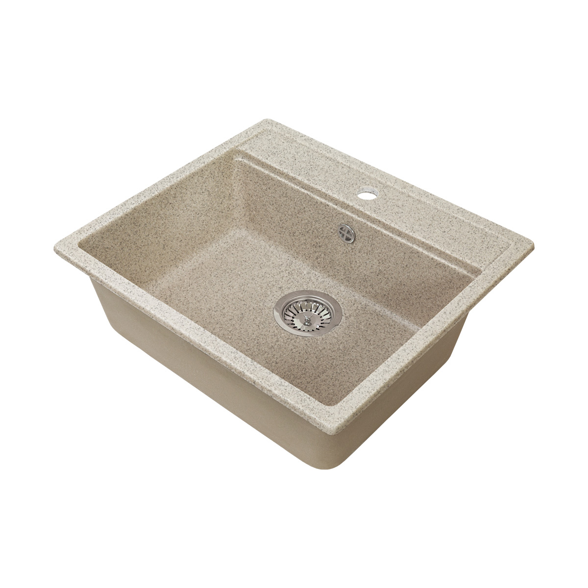 Мойка для кухни врезная искуств. камень gs-06-302 570*510 мм песочная "granstones"