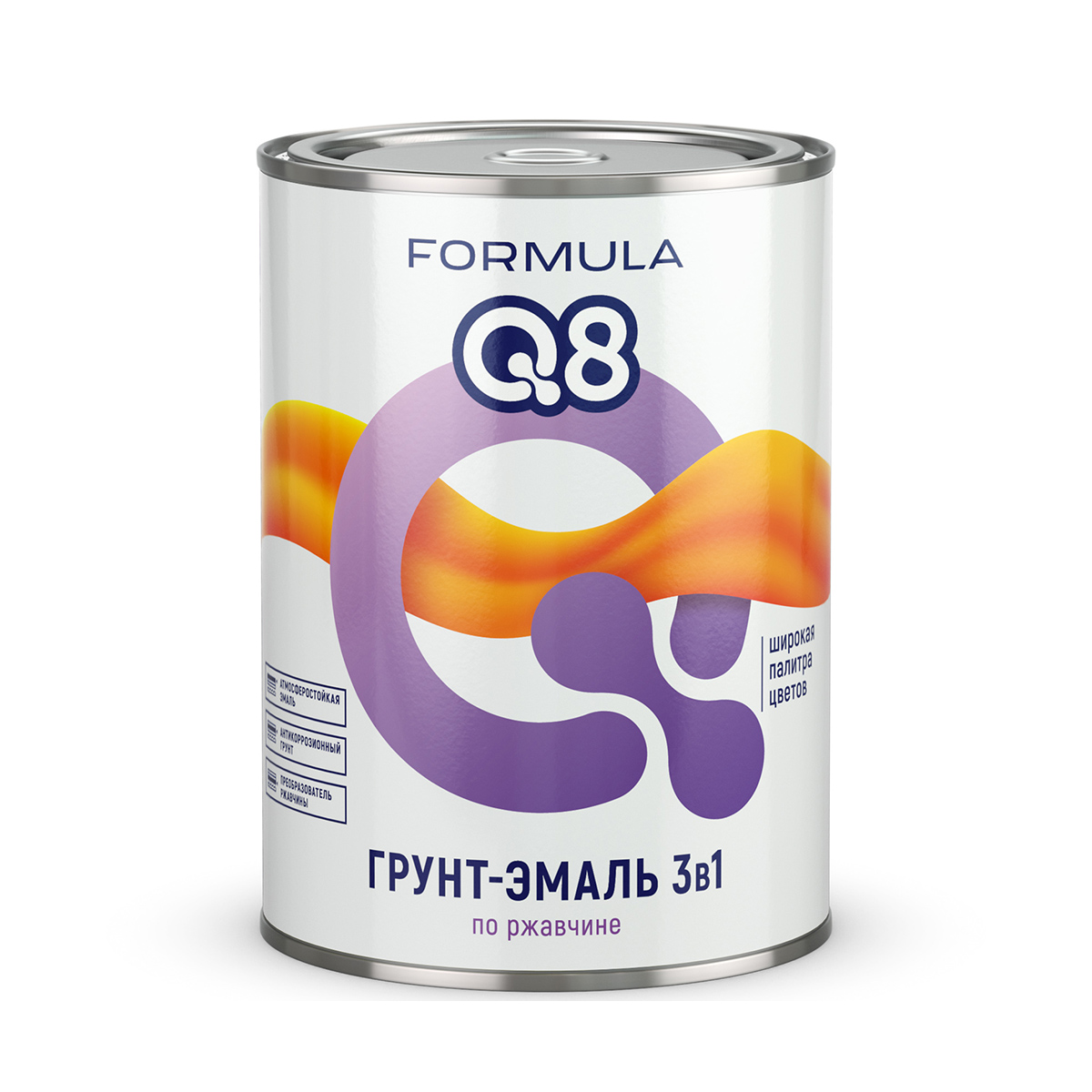 Грунт- эмаль по ржавчине "formula q8"  голубая  0,9 кг (1/14)