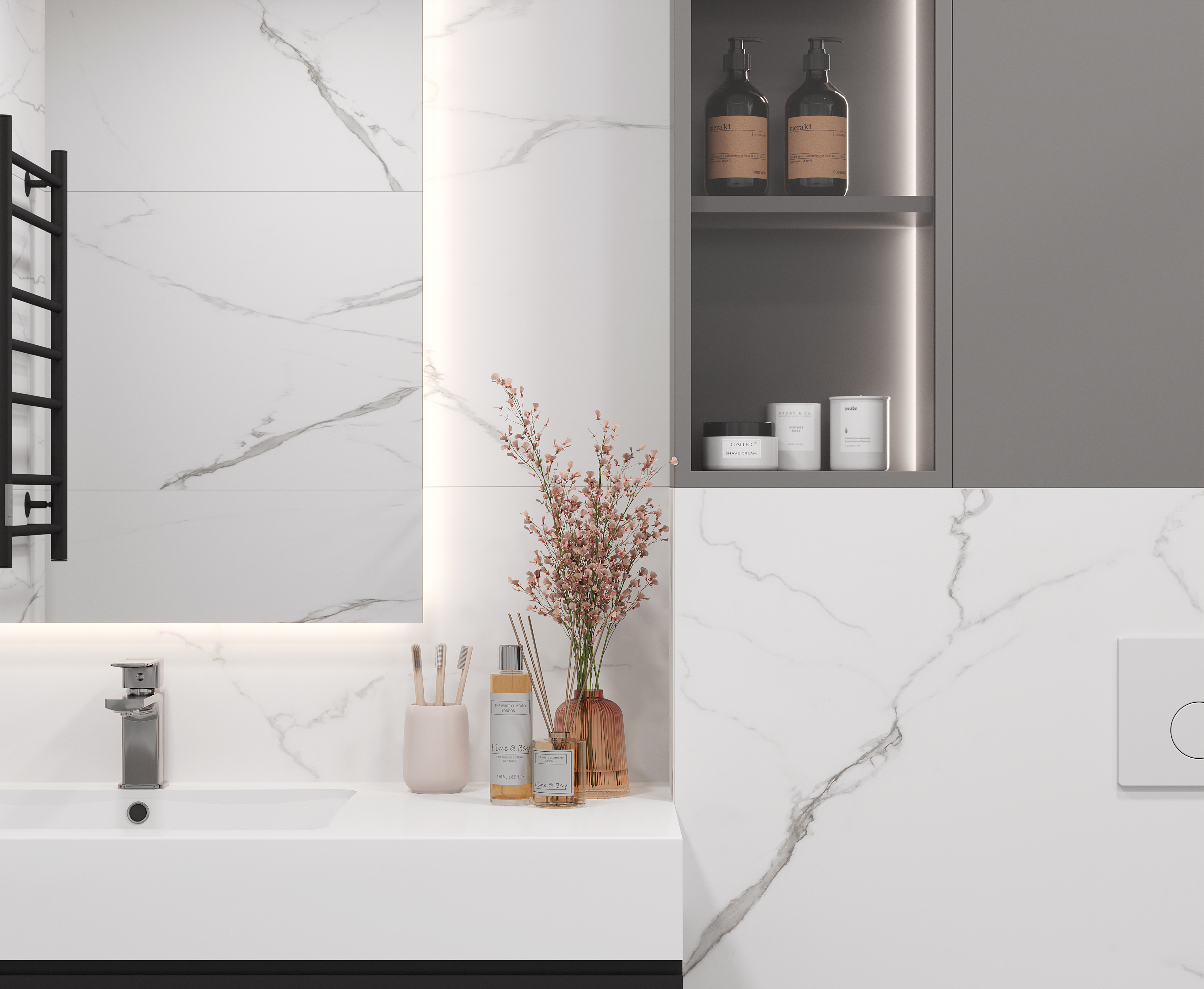 Mars grey керамогранит белый матовый карвинг 60x120