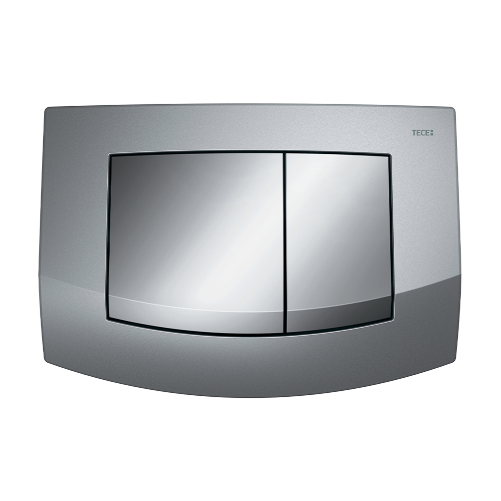 Пластиковая панель смыва TECEambia рамка матовый хром для инсталляции унитаза 152 x 214 x 22 мм