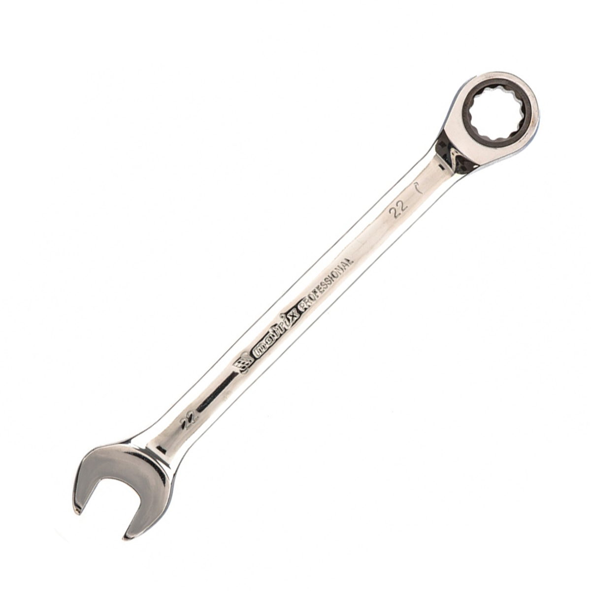 Ключ комбинированный с трещоткой 22 мм, зеркальн. хром (1/80) "matrix professional"