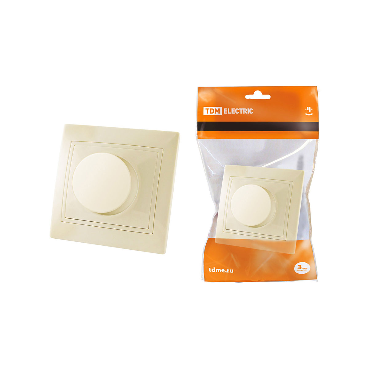 Диммер "таймыр" rl 600 вт, слон. кость (1/10/100) tdm sq1814-0124