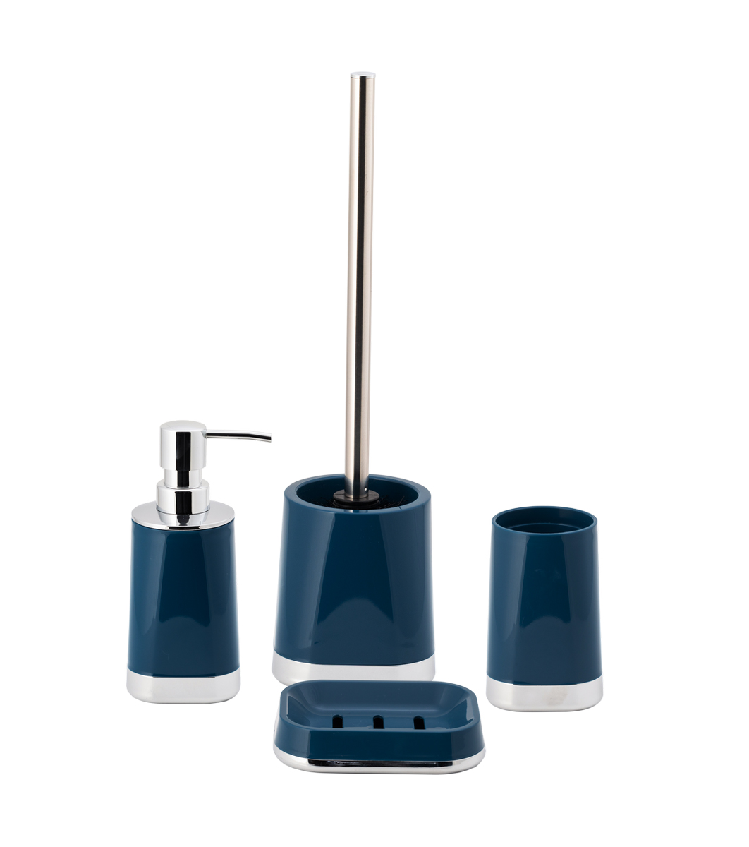 Дозатор для жидкого мыла "gloss" пласт. (темно-синий) (1/12) "аквадекор" attp-1901db-01