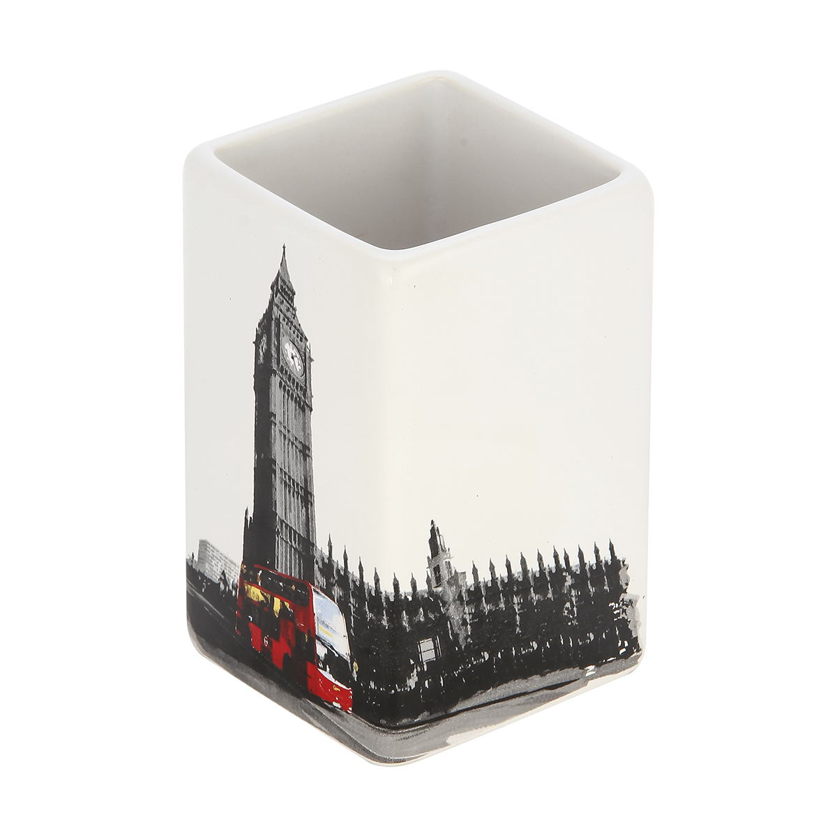 Стакан для ванной комнаты "лондон" tu-l, керамика (1/4/24) "рыжий кот"