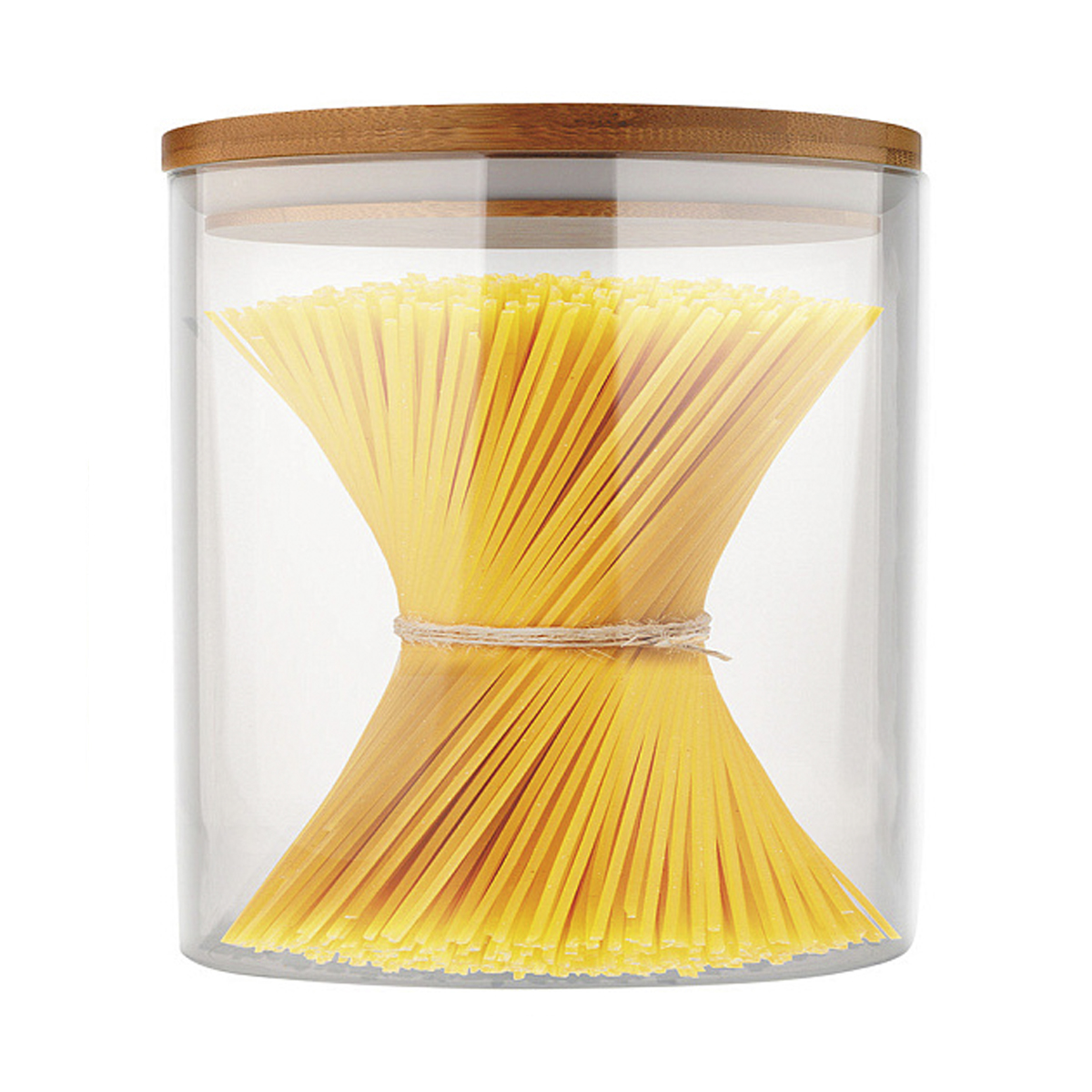 Банка для сыпучих продуктов "bambu" 0,45 л стекло, крышка бамбук (1/24) "mallony"