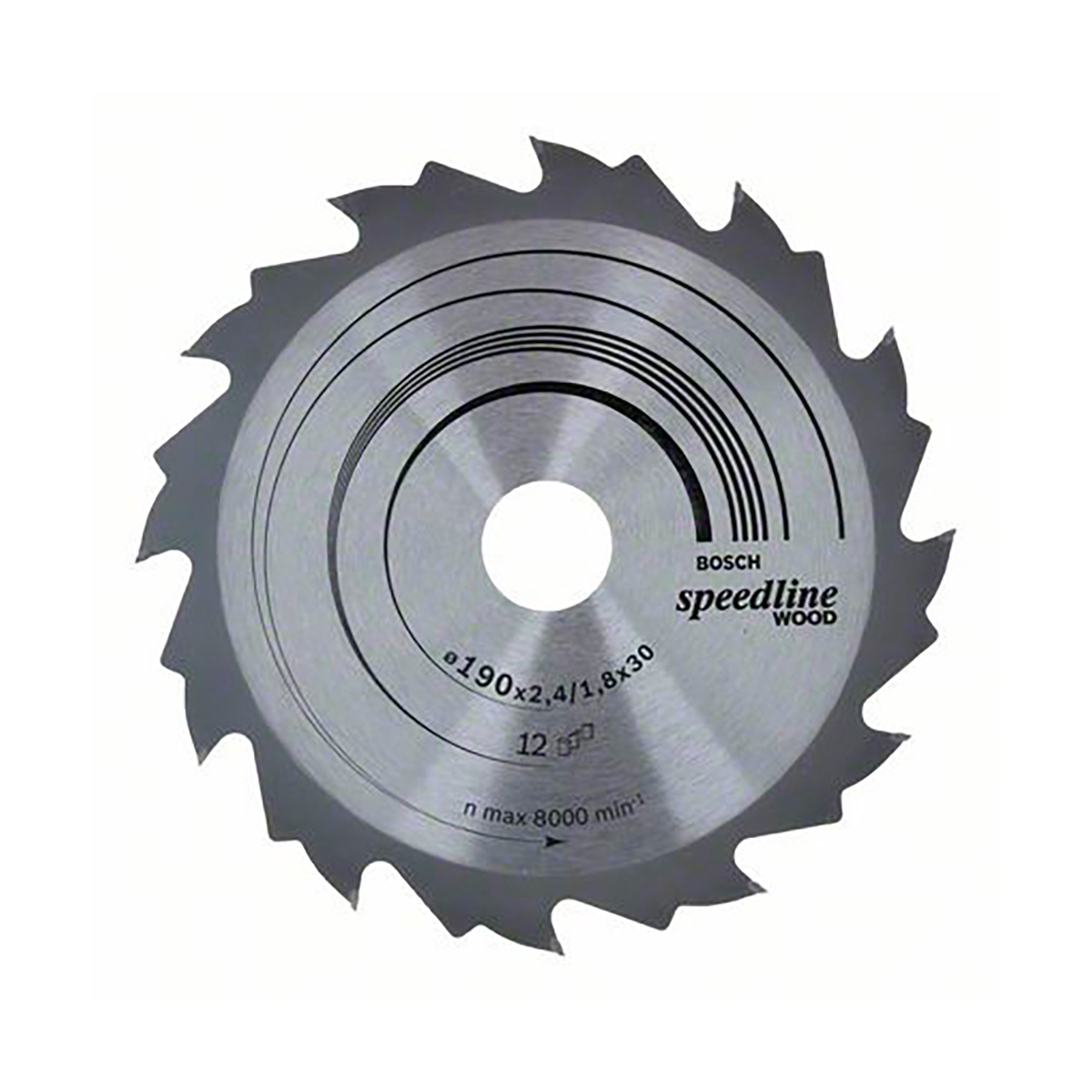 Диск пильный по дереву "speedline wood" 190 х 30 мм, 12 зубьев (1) "bosch" 2608640800