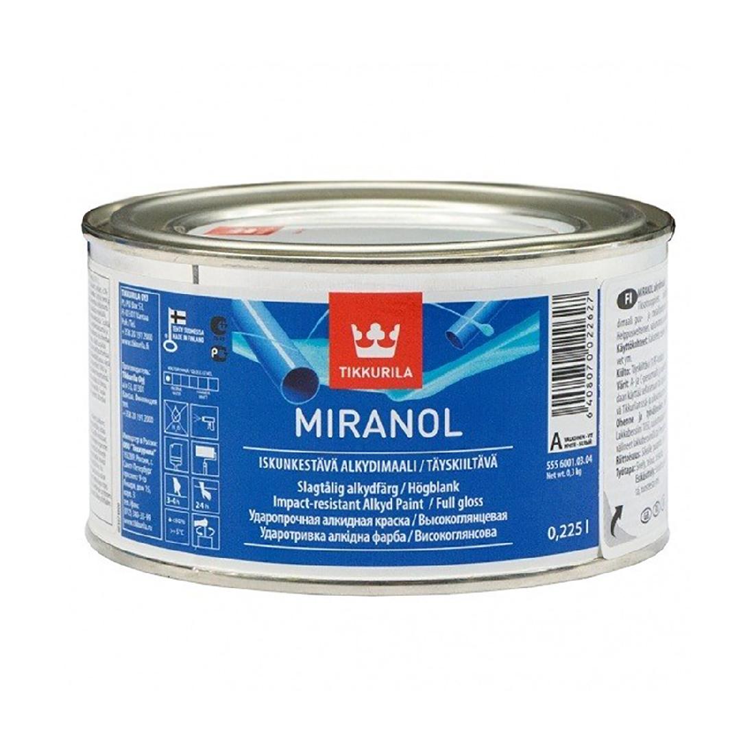 Миранол тиксотропный база с  0,225 л (1/3)  эмаль алкидн.глянц. "тиккурила"