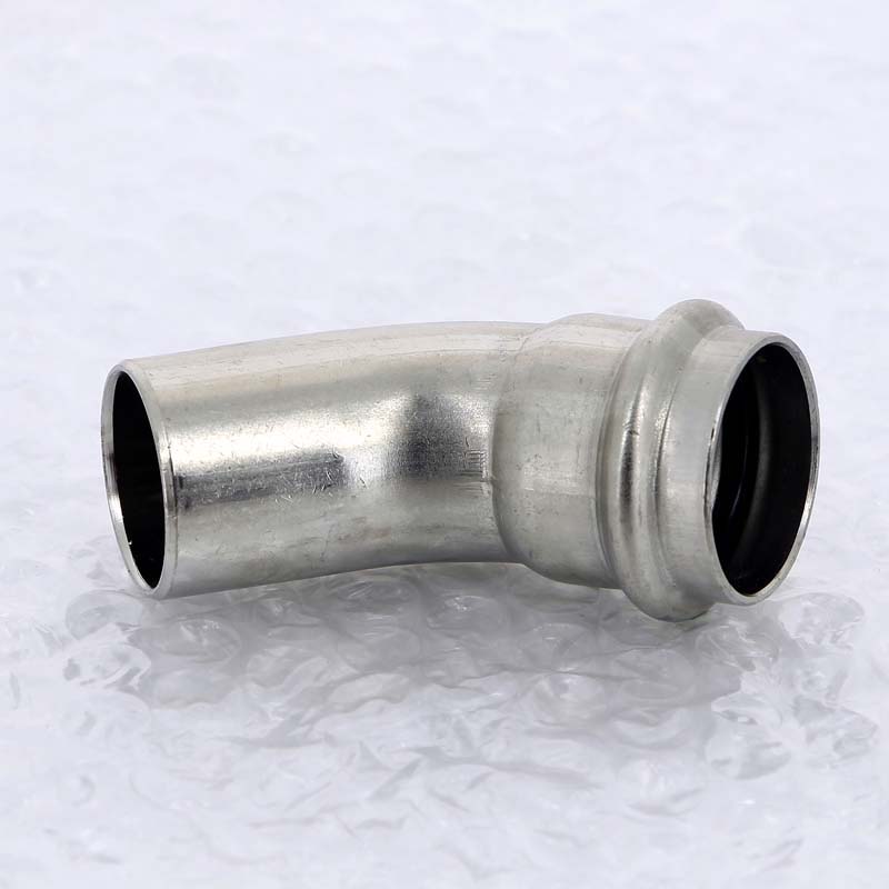 Угол-вставка пресс 45°28 нержавеющая сталь Sanpress Inox VIEGA