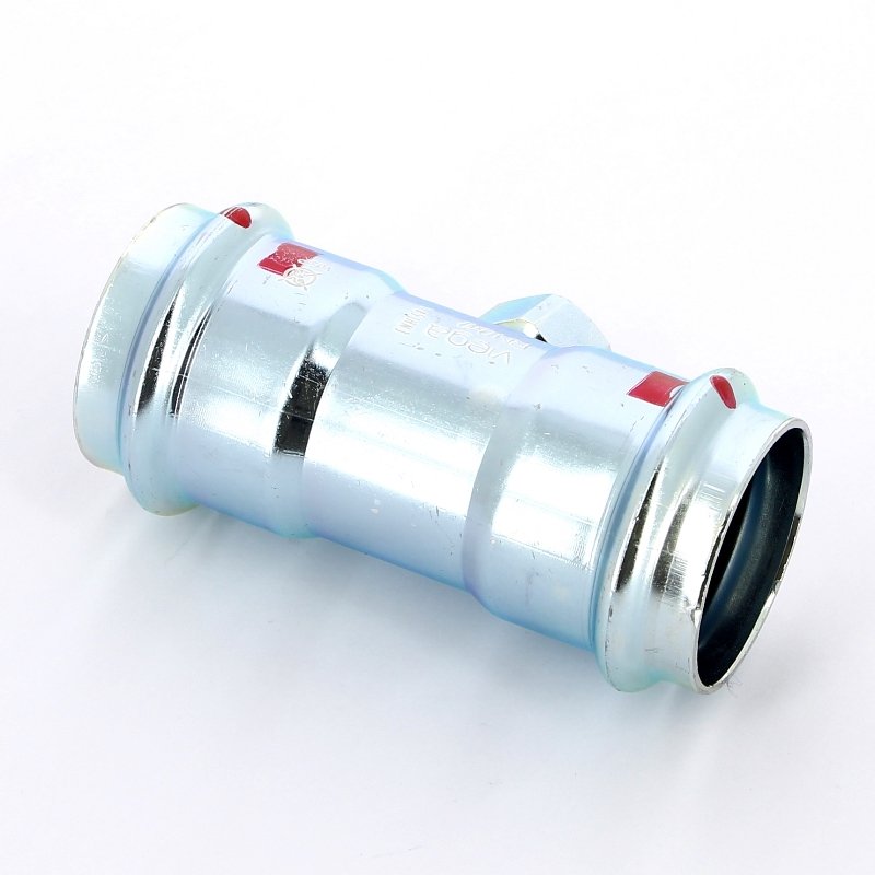 Тройник пресс-В 42x1/2"x42 оцинкованная сталь Prestabo VIEGA