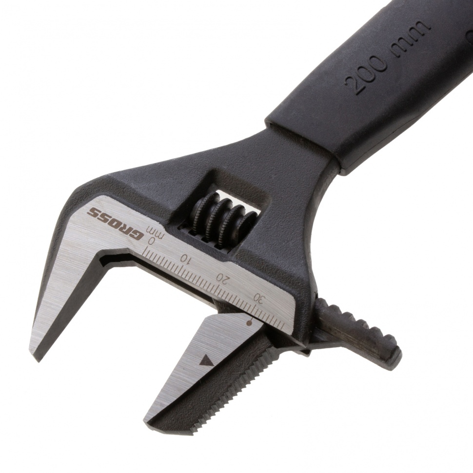 Ключ разводной, переставная губка, 200 мм, CRV GROSS (15572)