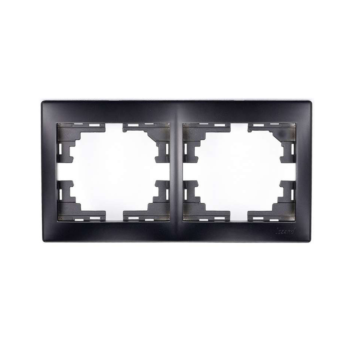 Рамка "mira" 2-х местн. горизонтальная, черный бархат (1/10/120) "lezard" 701-4200-147