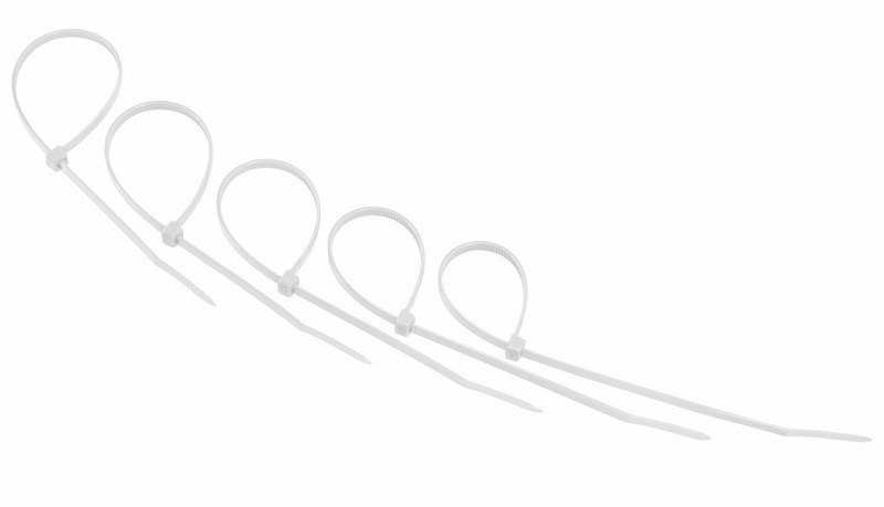 Хомуты нейлон 3,6 х 200 мм (набор 25 шт.), белые (1/10/500) "rexant" 07-0200-25