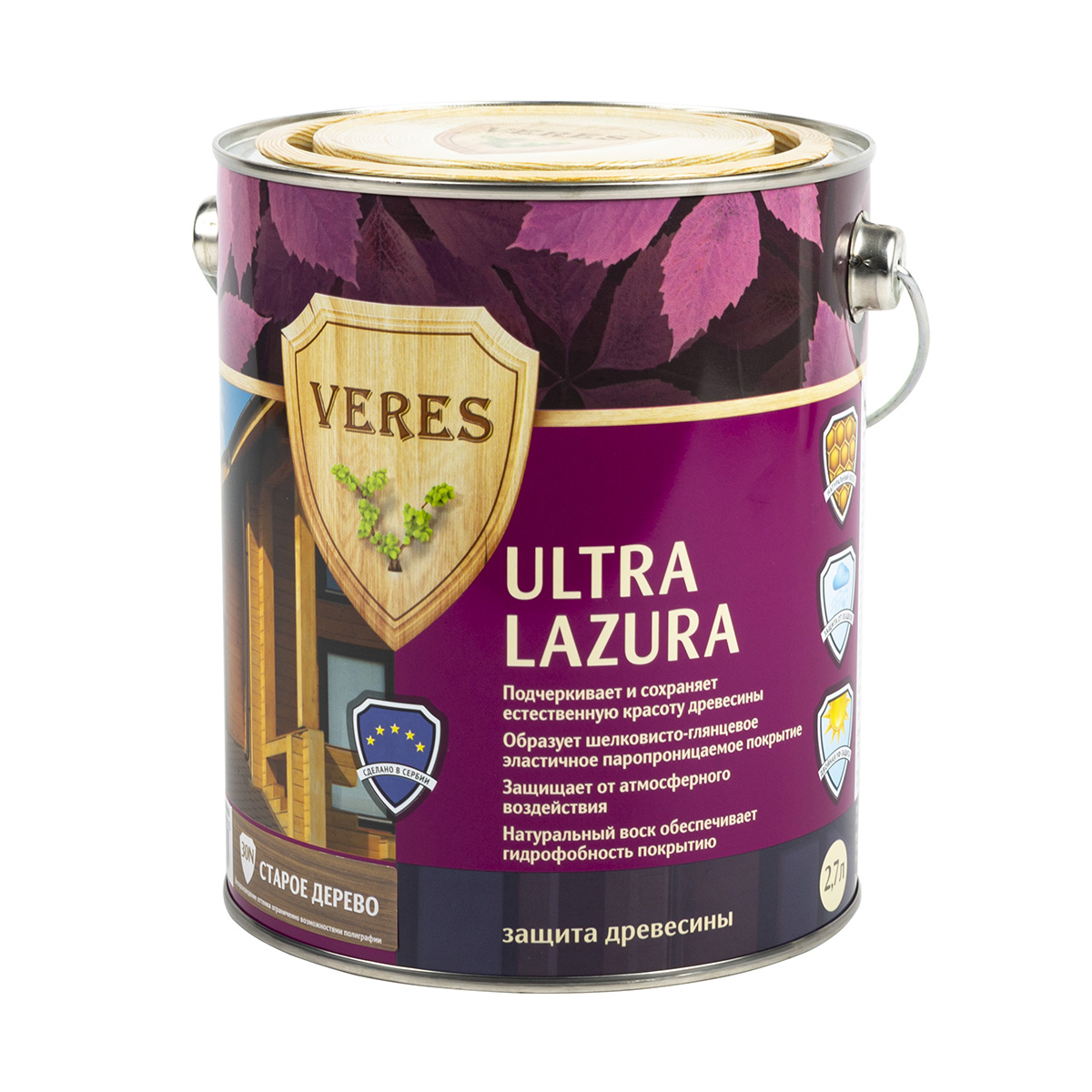 Верес ультра лазура №30 старая древесина  2,7 л (1/4) "veres"