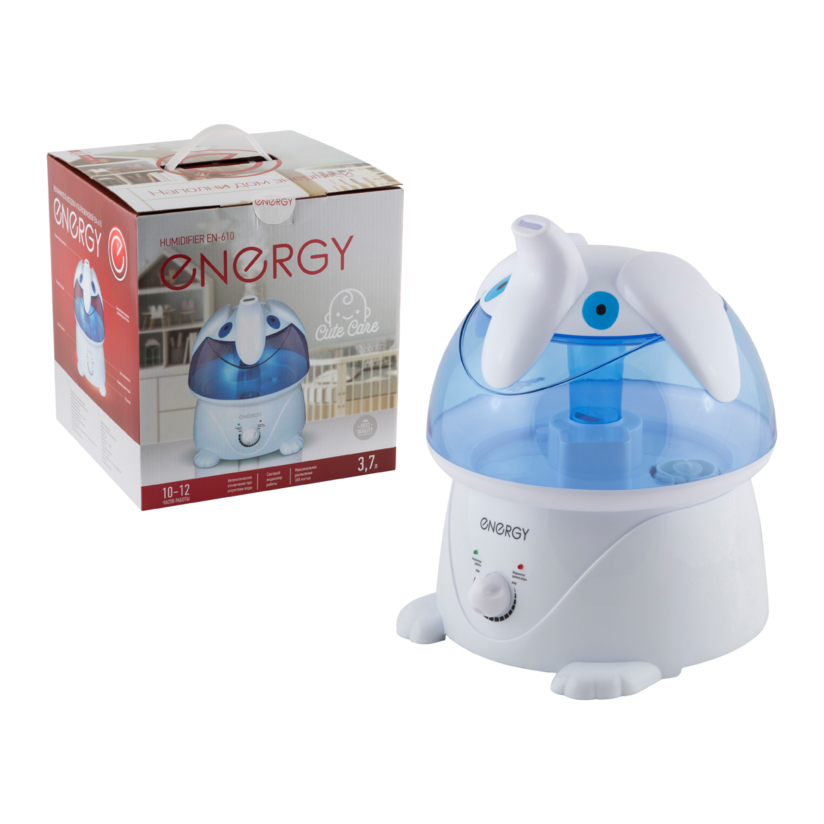 Увлажнитель воздуха "energy" en-610  3,7 л, распыление до 300 мл/час (слоник) (1/6)