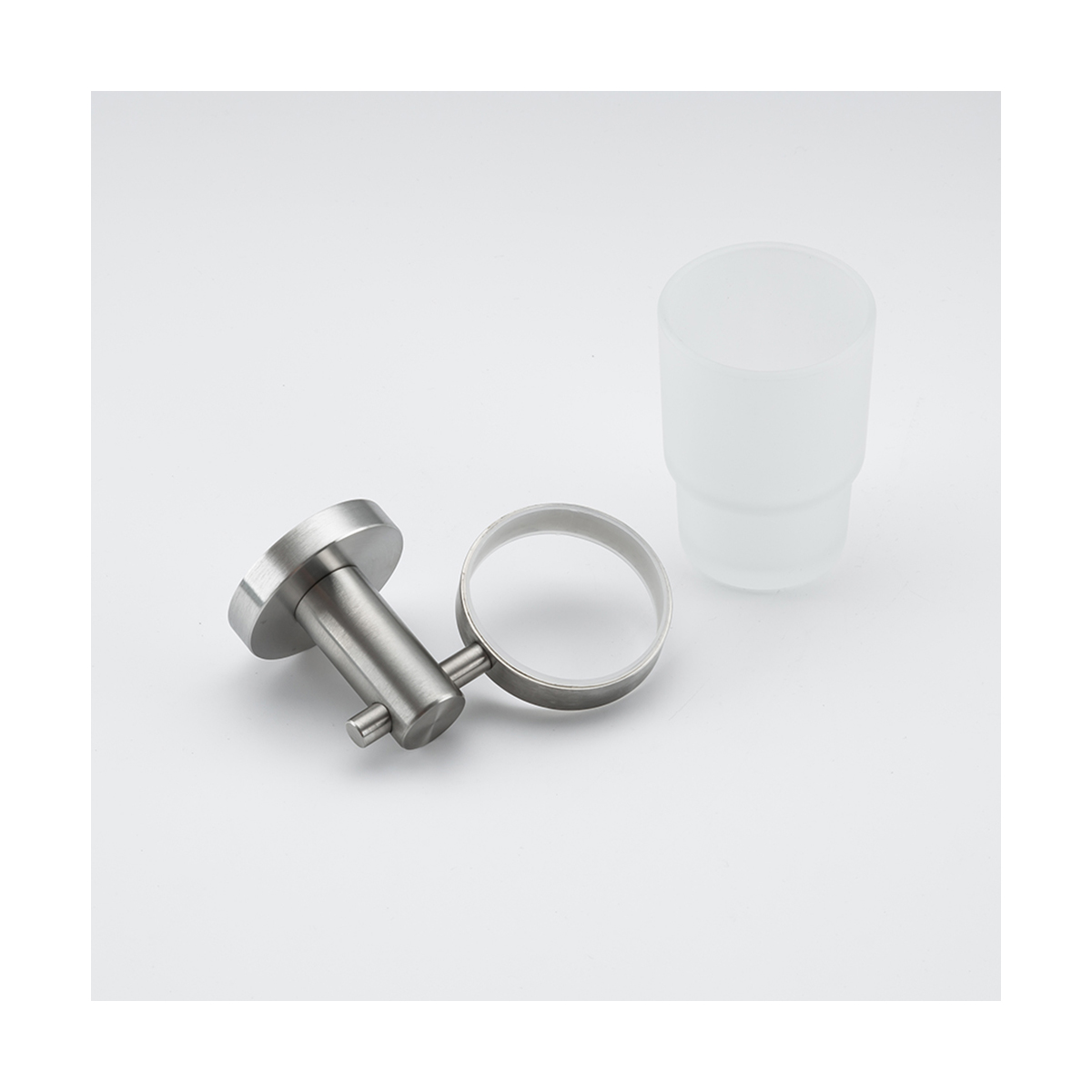 Стакан для ванной комнаты с держателем f30106 (нерж.сталь), сатин (1/20/40) "frap"