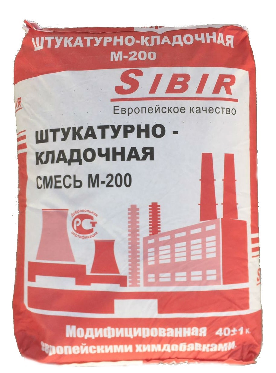 Сухая кладочная смесь М200 Арт-Сибирь 40 кг