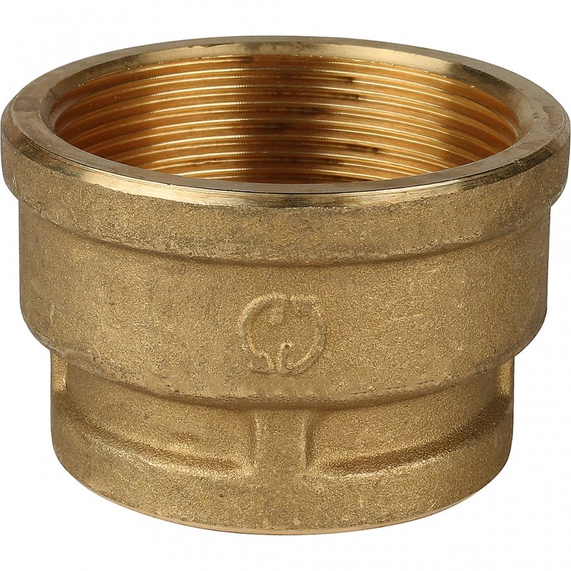 Муфта резьбовая переходная 2" x 1" ВР латунь STOUT