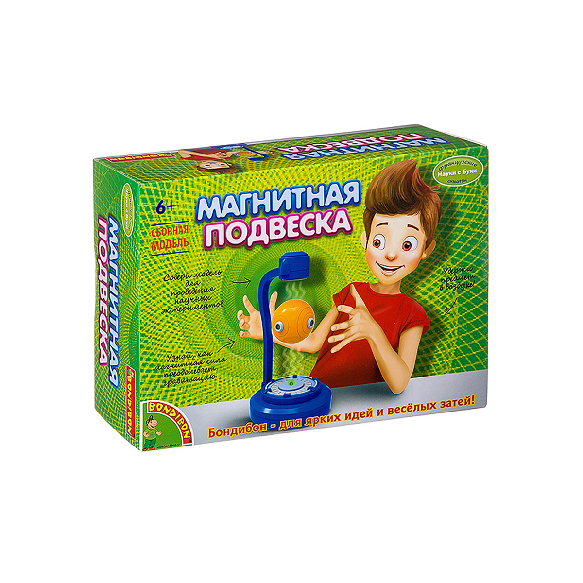 Набор для опытов "науки с буки" юный экспериментатор магнитная подвеска ek-d063 "bondibon" вв2745