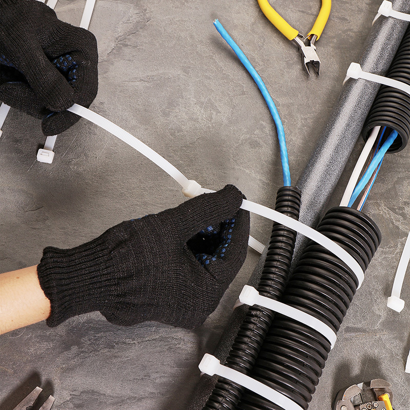 Хомуты нейлон 7,6 х 500 мм (набор 100 шт.), белые (1/5/25) "rexant" 07-0502