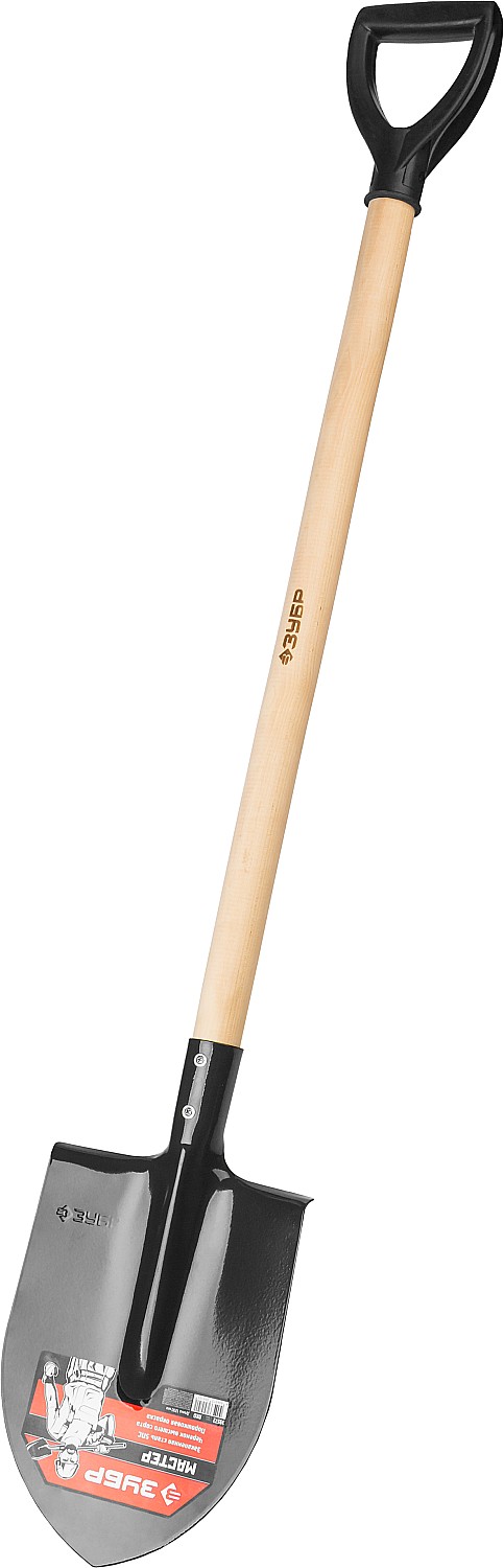 ЗУБР Мастер, 285 х 205 х 1200 мм, полотно 1.6 мм, закалено, дерев. черенок высш. сорт с рукояткой, тип ЛКО, штыковая лопата (39572)