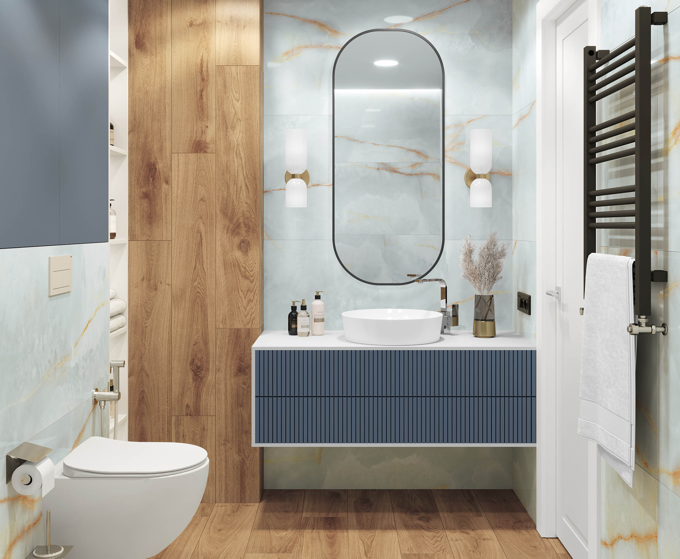 Onyx dawn sky керамогранит голубой полированный 60x120