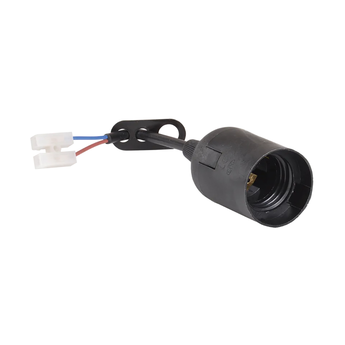 Патрон для лампы подвесной ппл27-04-к52 пластик, с шнуром е27, черный (1/50/200) "iek"