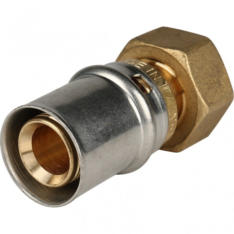 Муфта с накидной гайкой 20 х 1/2" (ВР) под пресс STOUT для МП труб