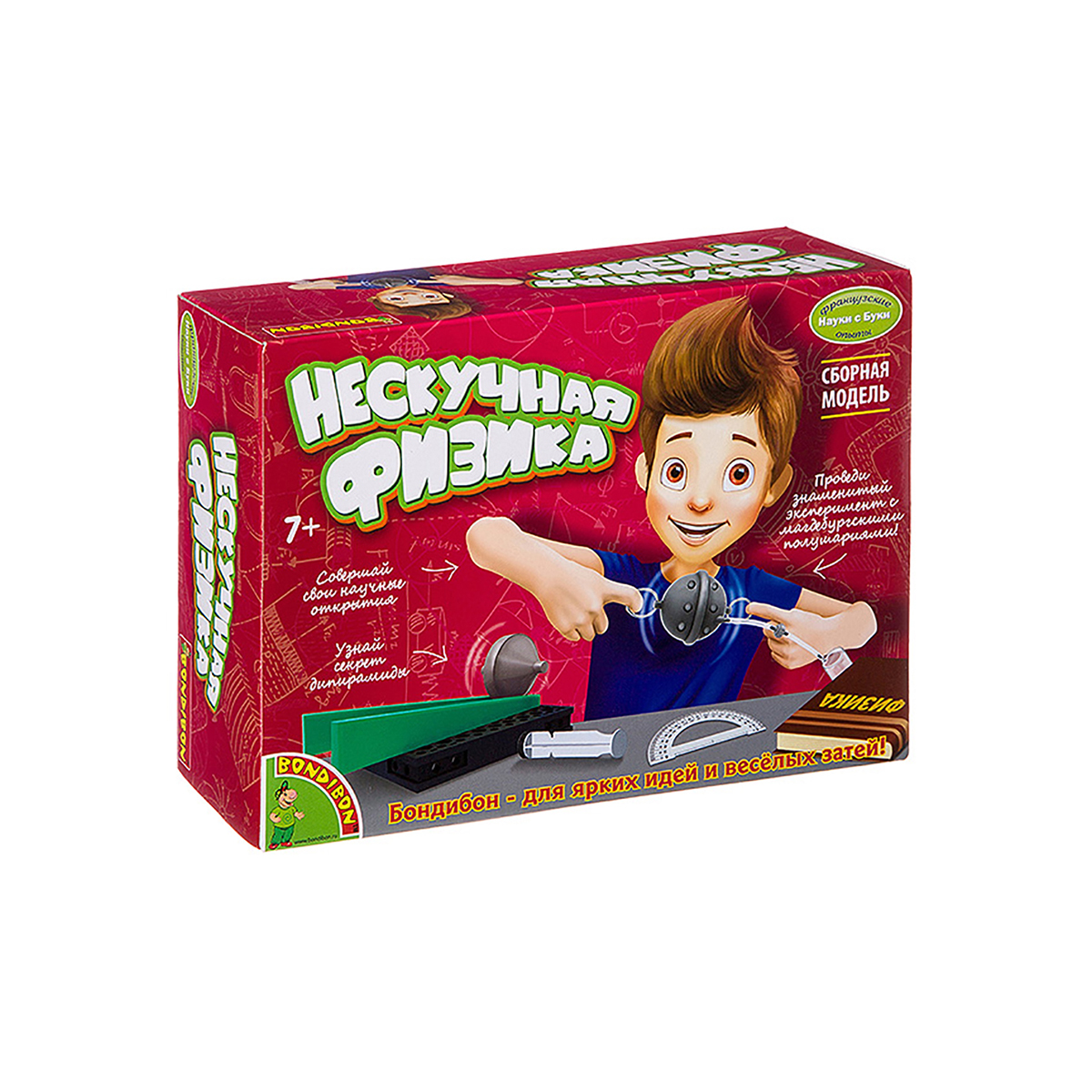Набор для опытов "науки с буки" нескучная физика ek-d078 "bondibon" вв2750