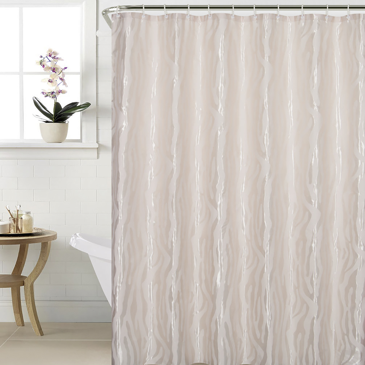 Штора для ванной 180*200 см (полиэстер) "geo" (1/20) "swensa" swc-90-87