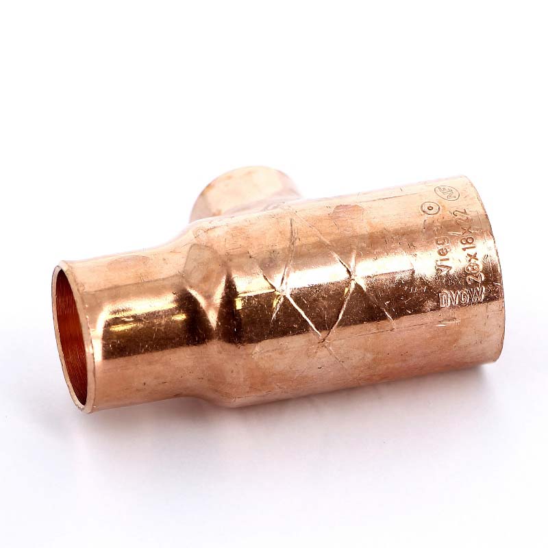 Тройник переходной под пайку 28 х 18 х 22 мм VIEGA медный