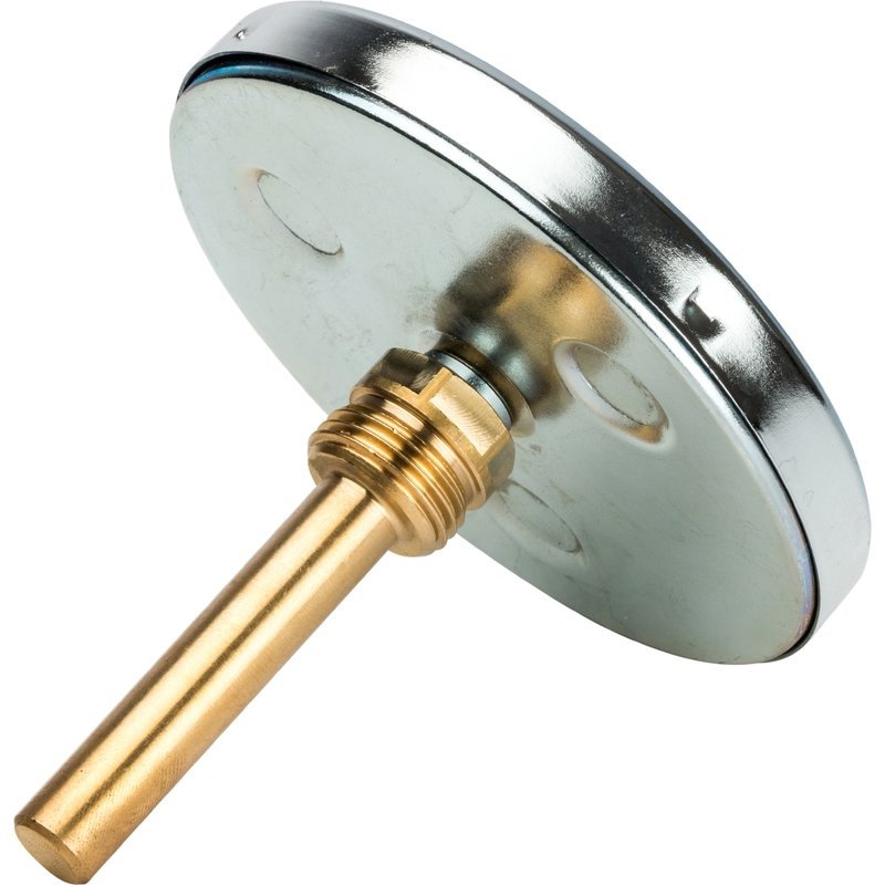 Термометр биметаллический100 мм 120° STOUT с погружной гильзой 75 мм