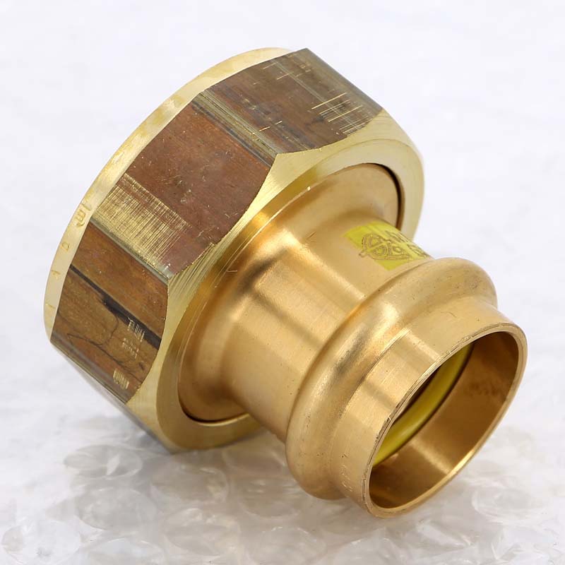 Муфта пресс-В с накидной гайкой плоская прокладка бронза Profipress G VIEGA 28 х 1"1/2