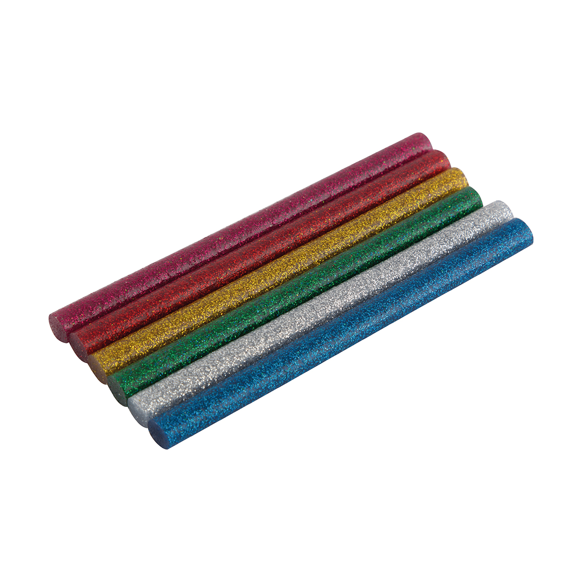 Стержни клеевые для термопистолета 7 х 100 мм (цветные с блестками) набор 6 шт. (1/25/1000) "engy"