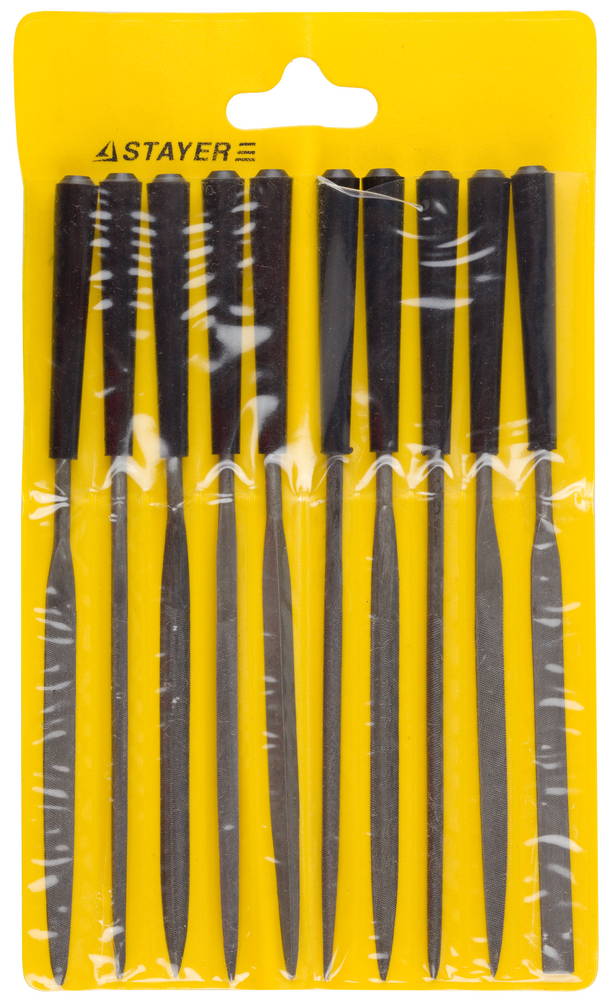 STAYER 140 мм, 10 предм., набор надфилей (16011-H10)