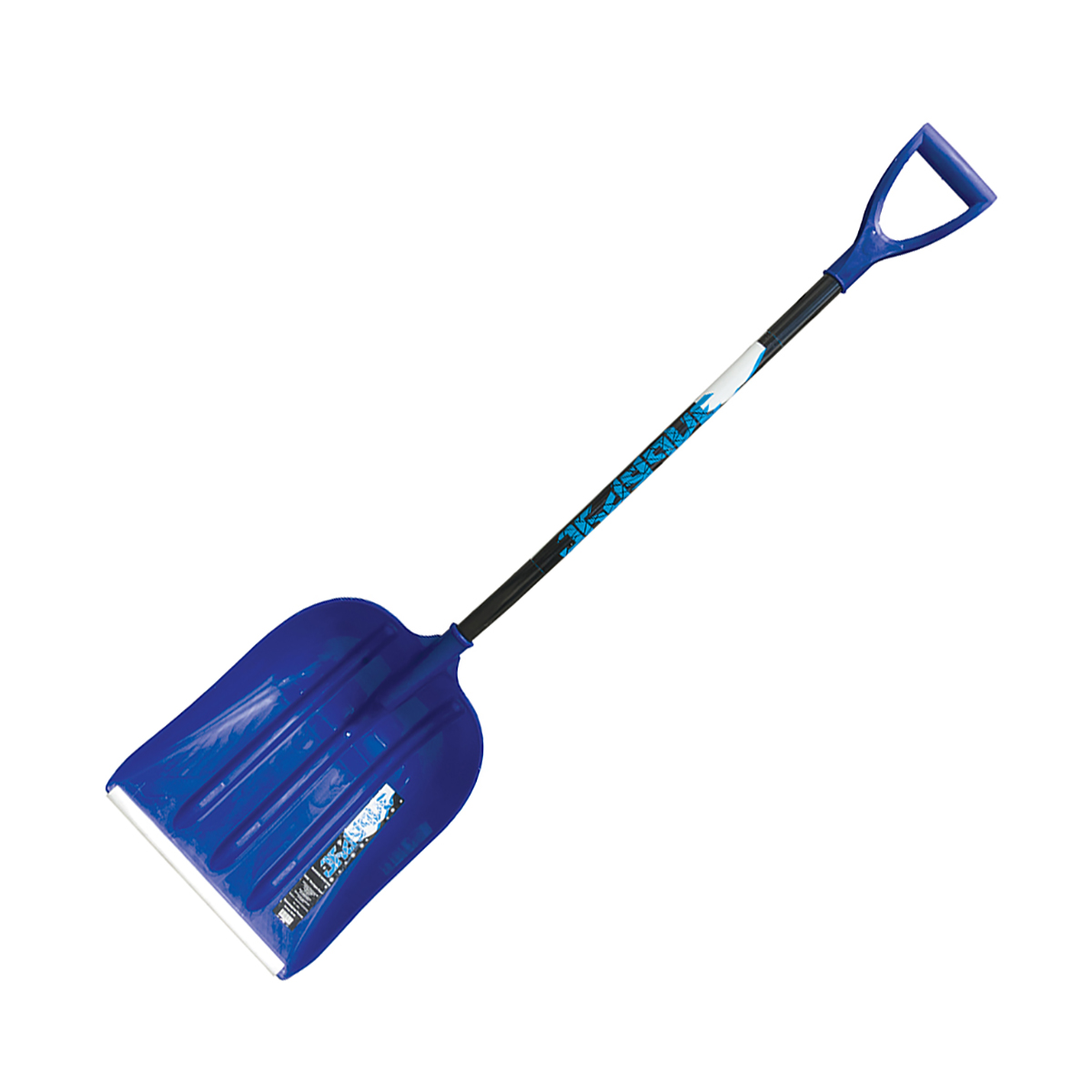 Лопата снег. пласт. "эльбрус" 400 х 525 мм (1/5) с алюм. черенком, v-образ. ручкой, с мет. пластиной