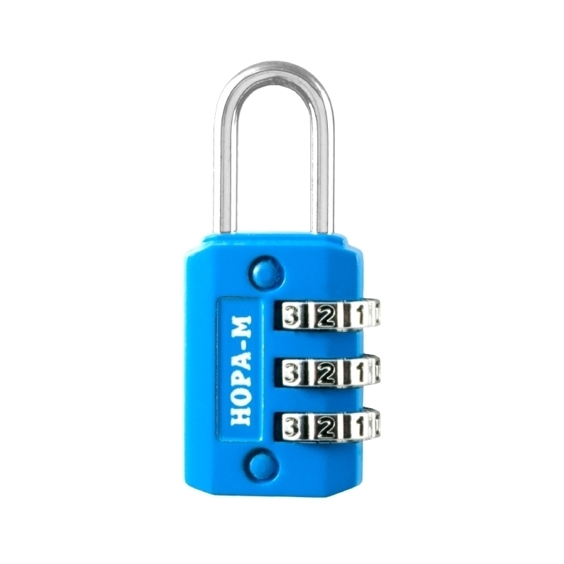 Замок навесной кодовый  604 голубой (18/360) "нора-м"