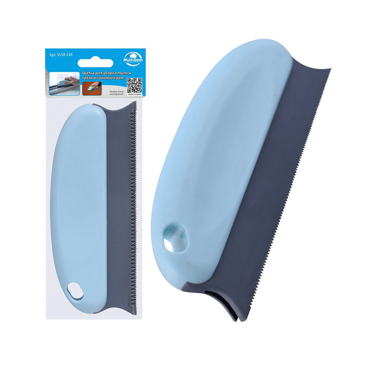 Щетка для мытья оконных рам (1/12/144) "мультидом" vl58-218