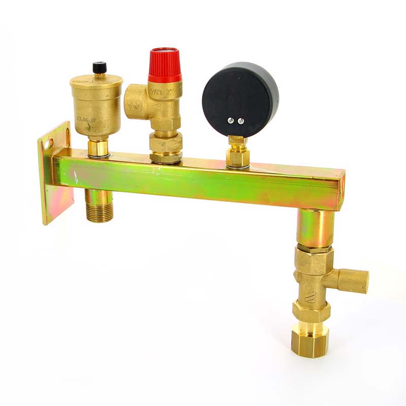 Группа безопасности котла для подключения расширительного бака GAG/KAV 3/4" с отсечным вентилем