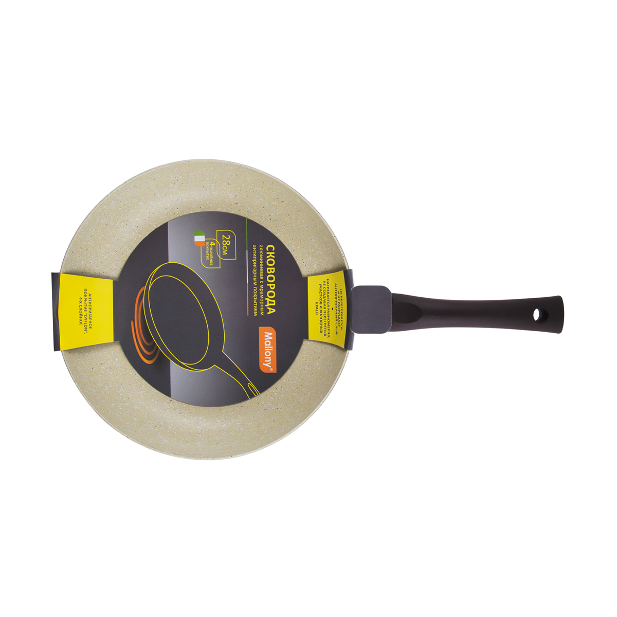 Сковорода антипригарн. "favorito" 28 см (1/10) "mallony" mp-28