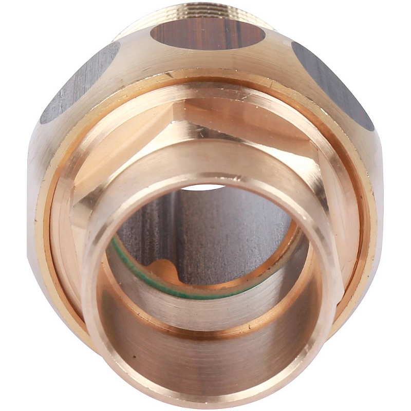 Американка (сгон) 22x1/2" НР с плоской прокладкой под пайку бронзовая SANHA 143312212