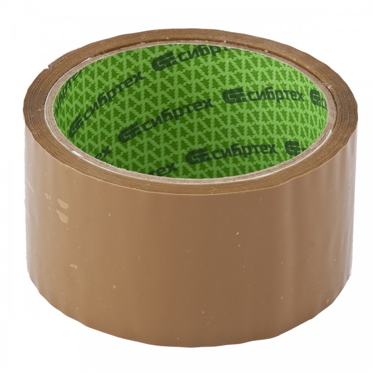 Клейкая лента, 48 мм х 25 м, цвет коричневый Сибртех (88846)