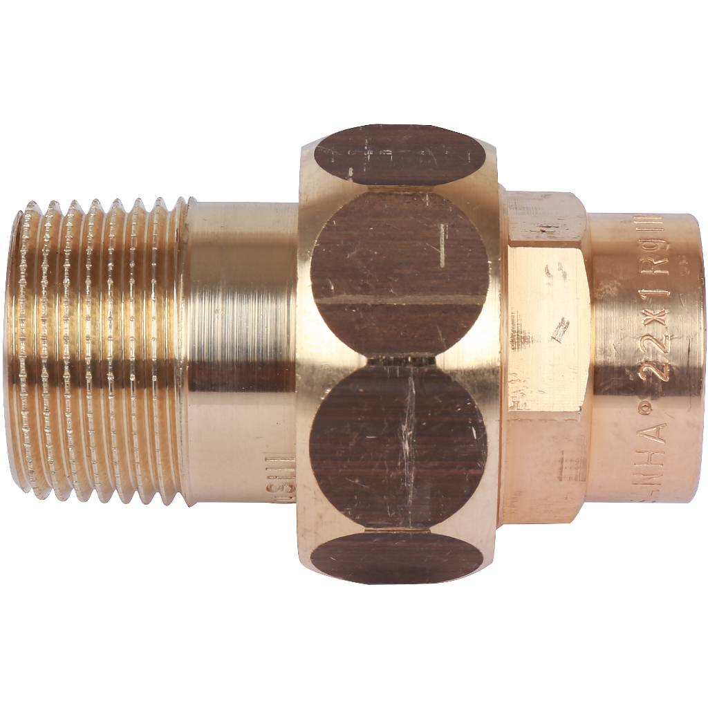 Американка (сгон) 22x1" НР самоуплотняющаяся под пайку бронзовая SANHA 14341221